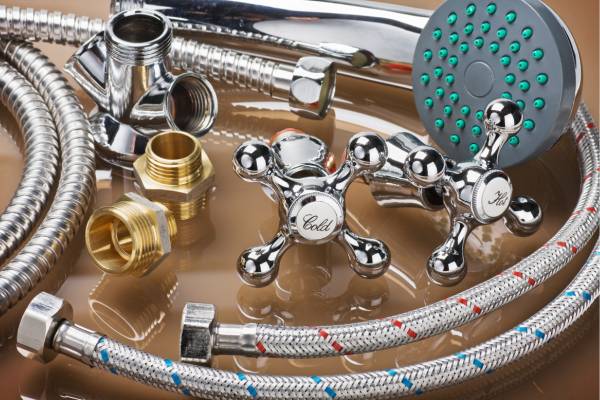 luxurious bathroom fixtures and materials