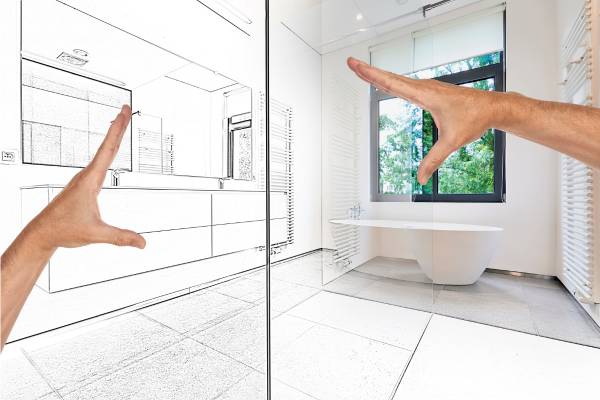 well-organized and functional bathroom layout plan